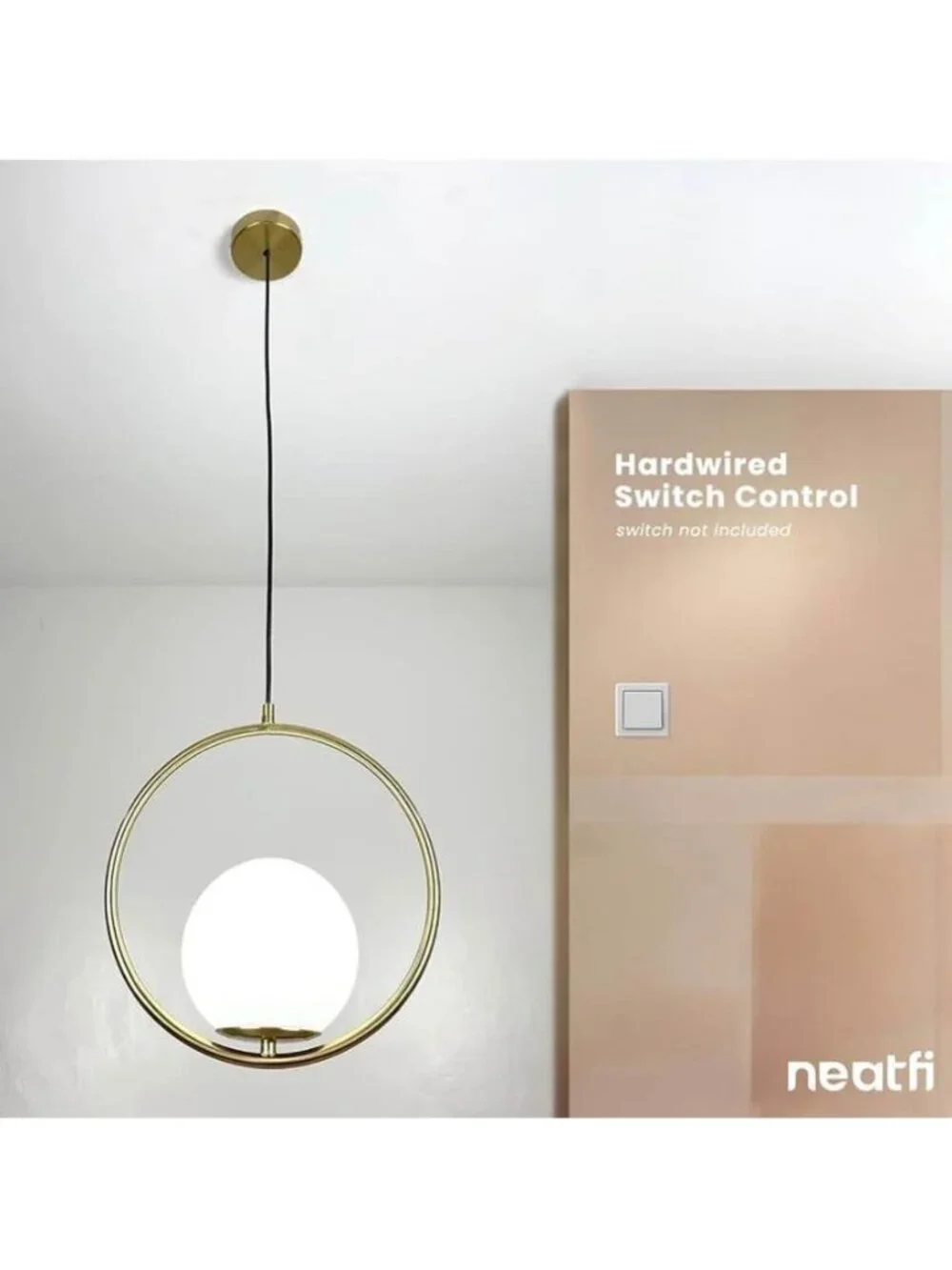NEW! Neatfi Circular Pendant Light Sophisticated Modern Single Ceiling Hanging